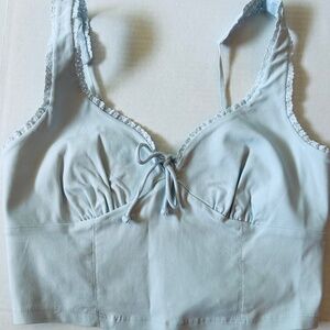 Wild Fable Women's Lace Trim Cropped Cami Top,  size Large